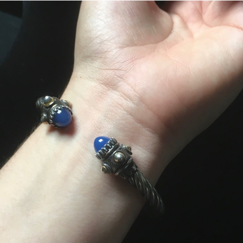 Silver Italian Renaissance Style Cable Bracelet - Picture 2 of 3